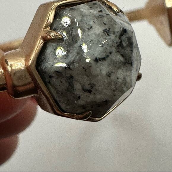 Kendra Scott BRINKLEY Granite Stone Rose Gold Cuff Open Bracelet - Picture 10 of 10